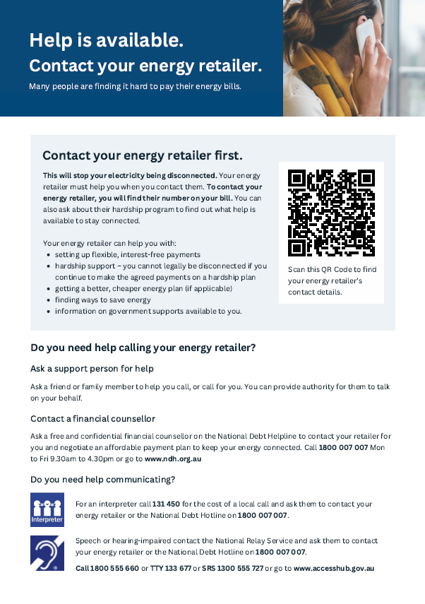 Knock to Stay Connected Leave Behind Brochure QLD