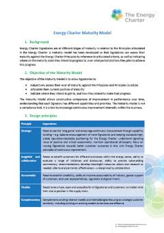 Energy Charter Maturity Model 2024